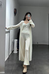 SWAYING/KNIT threaded leg straight pants SW24SS3B45 tooth white